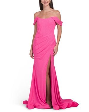 TJ Maxx Corset Detail Gown For Spandex/Polyester - Pink