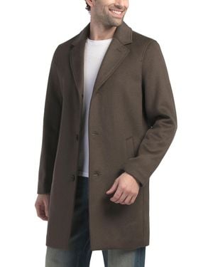 TJ Maxx Wool Blend Plush Overcoat For Polyester/Wool/Viscose - Gray