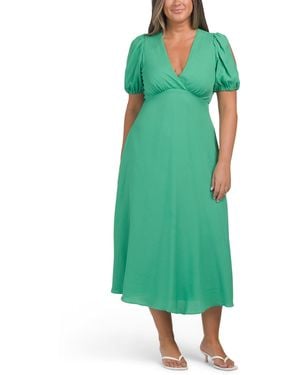 TJ Maxx Dr Hermia V-Neck Dress For Polyester/Viscose - Green