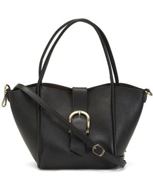 TJ Maxx Leather Four Corner Flap Over With Buckle For Leather - Black