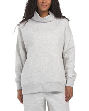 TJ Maxx Oversized Mock Neck Sweatshirt For Cotton/Polyester - Gray