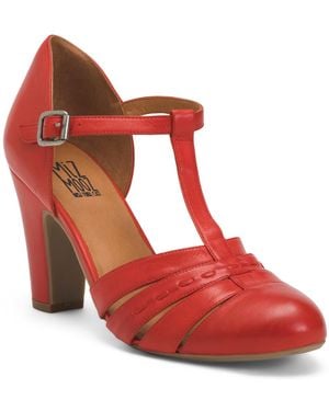 TJ Maxx Leather James Heels For - Red