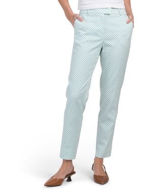 TJ Maxx Polka Dot Ankle Pants For Cotton - Blue
