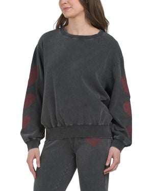 TJ Maxx Heart Sleeve Pull Over Sweatshirt For Cotton - Gray