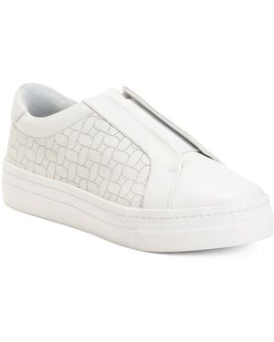 TJ Maxx Leather Joy Oliod Laser Cut Flats For - White