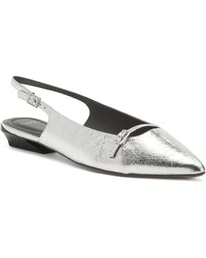 TJ Maxx Patent Leather Emma Slingback Flats For - White