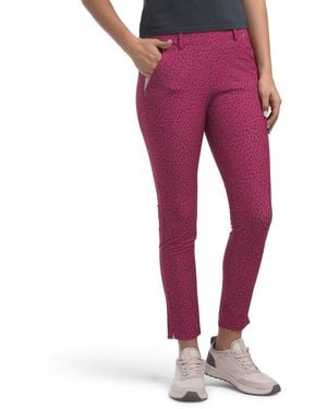 TJ Maxx Ice Light Treg Printed Pants For Polyester - Red