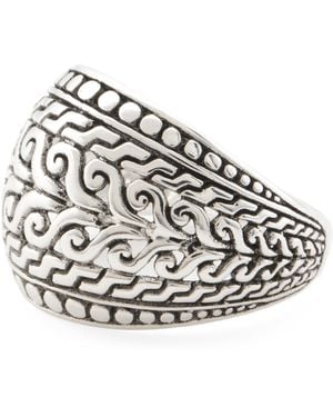TJ Maxx Sterling Plated Oxidized Swirl Dots Ring - Metallic