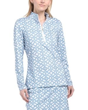 TJ Maxx Upf 50 Lattice Long Sleeve Quarter Zip Jacket, Spandex/Polyester - Blue