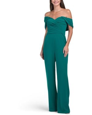 TJ Maxx Off The Shoulder Jumpsuit For Spandex/Polyester - Green