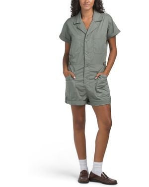 TJ Maxx Parker Short Sleeve Romper For Spandex/Cotton - Green