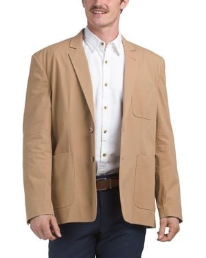 TJ Maxx Seersucker Archie Jacket For Cotton/Viscose - Natural