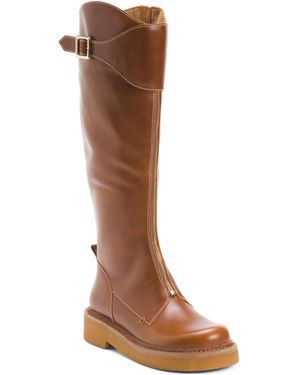 TJ Maxx Leather Cape High Shaft Boots For - Brown