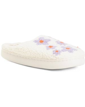 TJ Maxx Flower Slippers For - White
