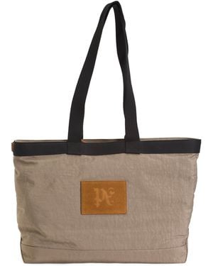 TJ Maxx Logo Patch Tote Bag For Leather - Brown