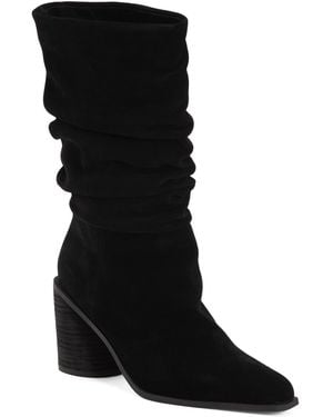 TJ Maxx Suede Fuse Slouch Boots For - Black