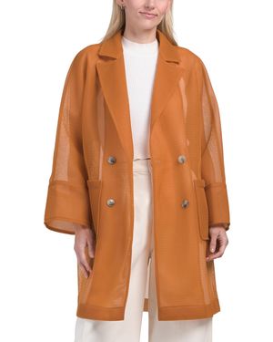 TJ Maxx Sheer Trench Coat For Polyester - Brown
