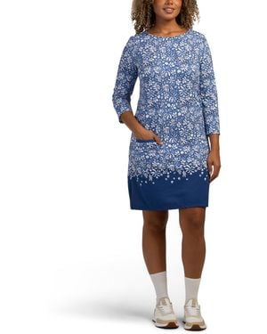 TJ Maxx Upf 50 Tahoe Cabana Mini Shift Dress For Nylon/Spandex - Blue