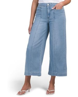 TJ Maxx Featherweight Culotte Jeans With Seaming For Cotton/Polyester/Rayon - Blue
