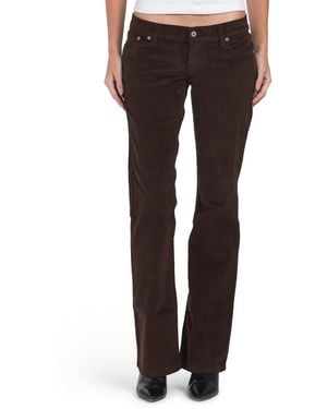TJ Maxx Stretch Lil Maggie Ultra Low Rise Flare Corduroy Pants For Spandex/Cotton - Brown