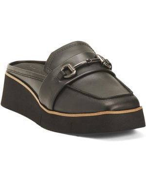 TJ Maxx Leather Elect Platform Mules For - Brown