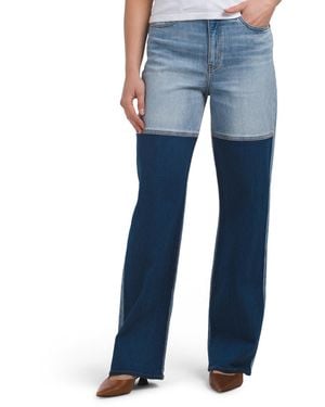 TJ Maxx City Straight High Rise Straight Leg Jeans For Spandex/Cotton - Blue