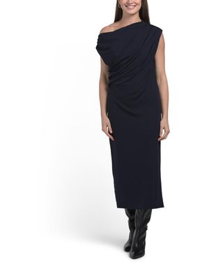 TJ Maxx One Shoulder Cocktail Dress For Polyester - Blue
