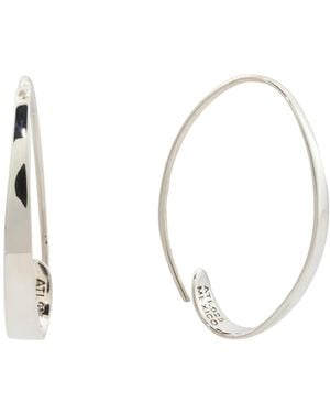 TJ Maxx Sterling Polished J Hook Earrings - Natural