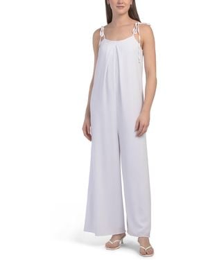 TJ Maxx Tie Shoulder Flowy Jumpsuit For Spandex/Polyester - Purple