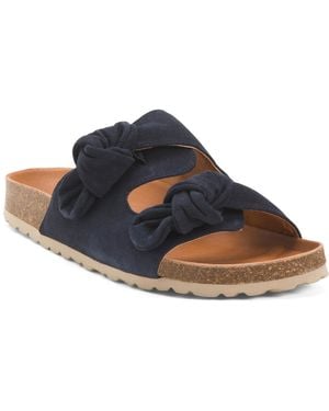 TJ Maxx Suede Fashion Sandals For - Blue
