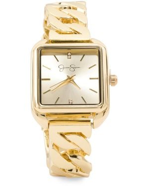 TJ Maxx Bracelet Watch Set, Leather - Metallic