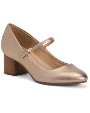 TJ Maxx Leather Rumer Comfort Mary Jane Pumps For Leather - Brown