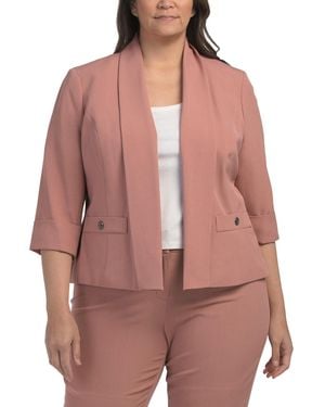 TJ Maxx Plus Shawl Collar Jacket For Polyester - Pink