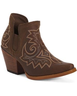 TJ Maxx Leather Western Fashion Boots For - Brown