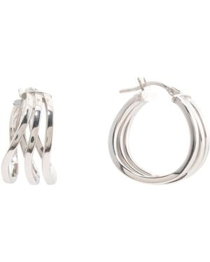 TJ Maxx Sterling Triple Cross Hoop Earrings - Metallic