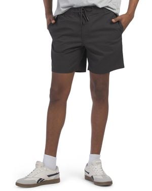 TJ Maxx Cotton Shorts With Snap Waist For Spandex/Cotton - Black
