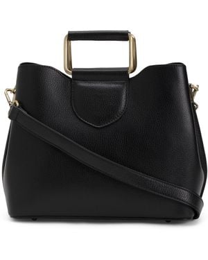 TJ Maxx Leather Square Handles Satchel For - Black