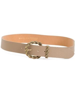 TJ Maxx Leather Braided Metal Buckle Belt, Leather - Natural