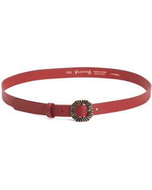 TJ Maxx Leather Rayed Buckle Belt, Leather - Red