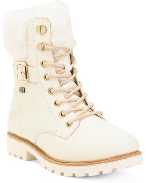TJ Maxx Leather Samira 81 Comfort Boots For Leather/Wool - Natural