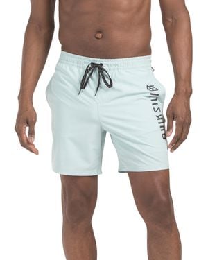 TJ Maxx Tour Volley Swim Trunks For Spandex/Polyester - Blue