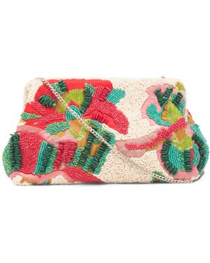 TJ Maxx Beaded Artisan Clutch For Leather - Red