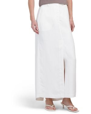 TJ Maxx Linen Blend Skirt For Cotton/Linen/Viscose - White