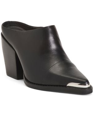 TJ Maxx Leather Louie Pointy Toe Shooties For - Black