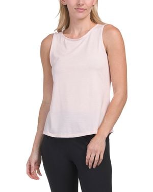 TJ Maxx Levitate Keyhole Back Space Dye Tank Top For Spandex/Polyester - White