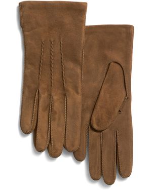 TJ Maxx Suede Gloves With Lambswool Lining For Wool/Suede - Brown