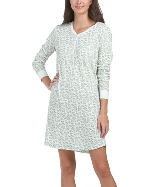 TJ Maxx Organic Cotton Floral Sweet Pointelle Sleepshirt For - Blue