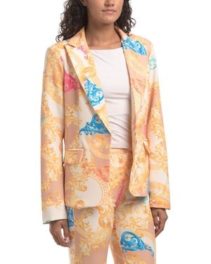 TJ Maxx Baroque Print Single Button Blazer, Polyester - Multicolor