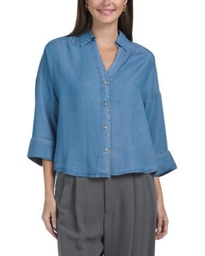 TJ Maxx Long Sleeve Blouse For - Blue