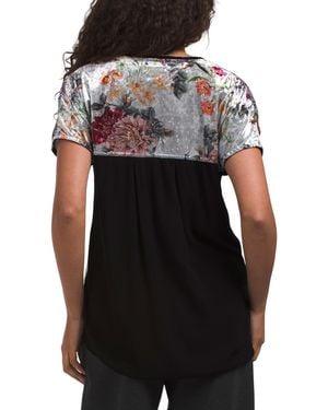 TJ Maxx Plush Printed Top For Polyester/Rayon - Black
